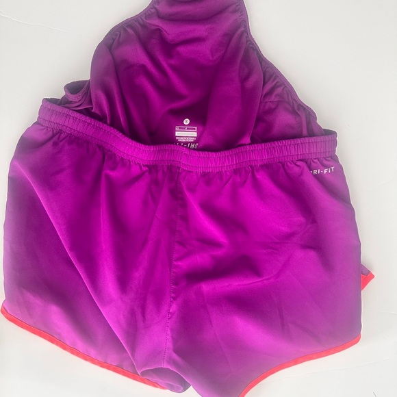 Nike Dri Fit Running Shorts Lined Women's Size Small Purple  orange accent - Picture 10 of 12